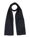 Agnona Woman Scarf Navy Size - Cashmere In Black