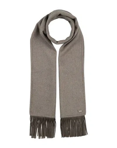 Agnona Woman Scarf Taupe Size - Cashmere, Lambskin In Gray