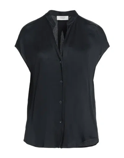 Agnona Woman Shirt Black Size 2 Acetate, Silk