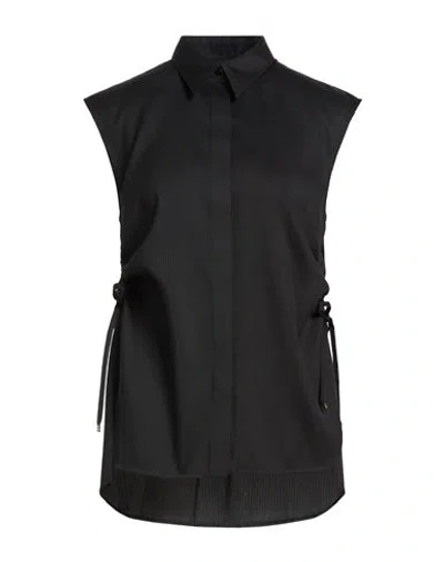 Agnona Woman Shirt Black Size 8 Cotton, Silk