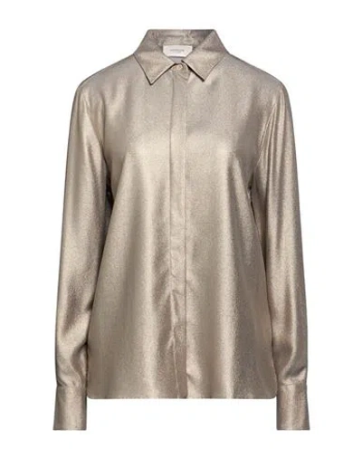 Agnona Woman Shirt Bronze Size 2 Silk In Yellow