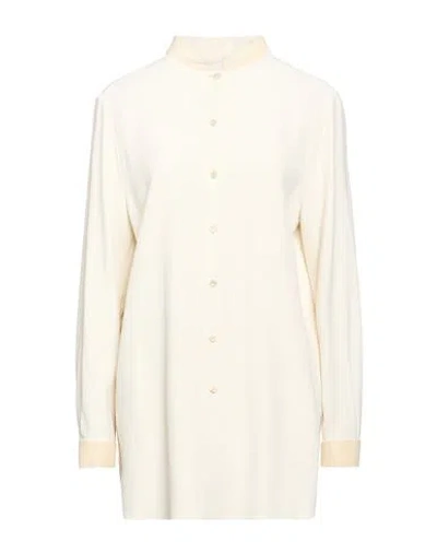 Agnona Woman Shirt Cream Size 0 Viscose, Wool In White