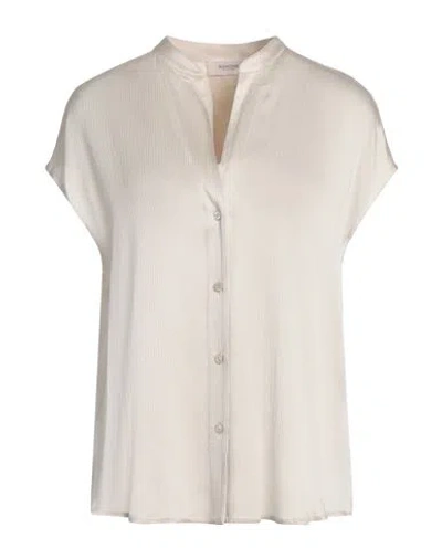 Agnona Woman Shirt Cream Size 14 Acetate, Silk