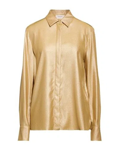 Agnona Woman Shirt Gold Size 2 Silk