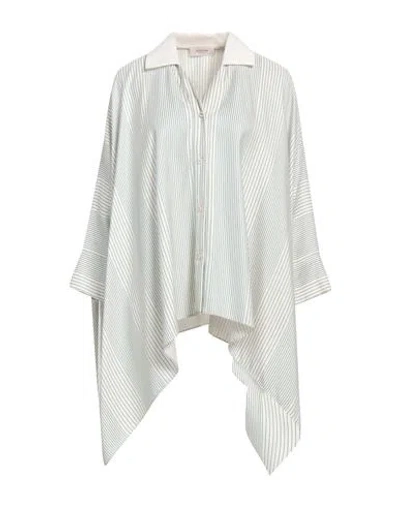 Agnona Woman Shirt Green Size 4 Viscose, Silk
