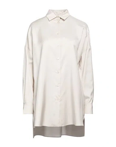Agnona Woman Shirt Light Grey Size 2 Silk, Wool In Gray