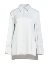 Agnona Woman Shirt Light Grey Size 4 Viscose, Wool In Gray