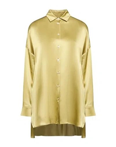 Agnona Woman Shirt Lime Green Size 2 Silk