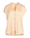 Agnona Woman Shirt Sand Size 4 Acetate, Silk In Beige