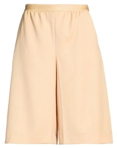Agnona Woman Shorts & Bermuda Shorts Beige Size 10 Wool In Brown
