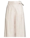 Agnona Woman Shorts & Bermuda Shorts Beige Size 4 Wool, Silk In Neutral