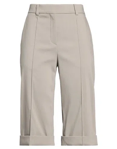 Agnona Woman Shorts & Bermuda Shorts Grey Size 4 Cotton, Viscose, Elastane In Gray