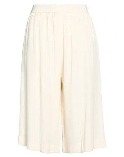 Agnona Woman Shorts & Bermuda Shorts Ivory Size 8 Viscose, Acetate In White