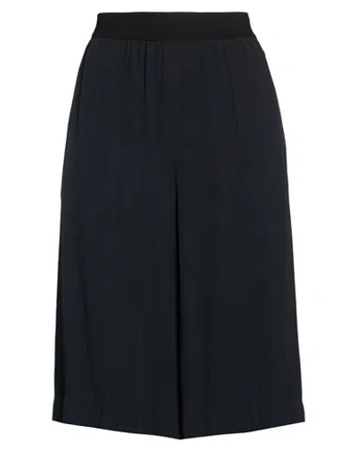Agnona Woman Shorts & Bermuda Shorts Midnight Blue Size 10 Viscose, Acetate