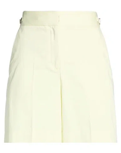 Agnona Woman Shorts & Bermuda Shorts Pastel Yellow Size 4 Cotton, Elastane In Neutral