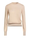 Agnona Woman Sweater Beige Size L Cashmere, Silk In Neutral