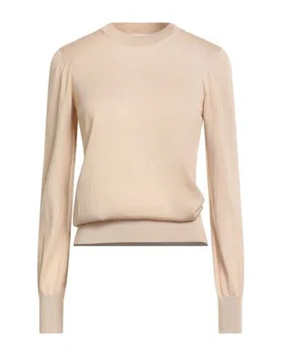 Agnona Woman Sweater Beige Size L Cashmere, Silk In Neutral