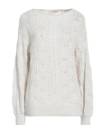 Agnona Woman Sweater Beige Size S Cotton, Cashmere, Metal