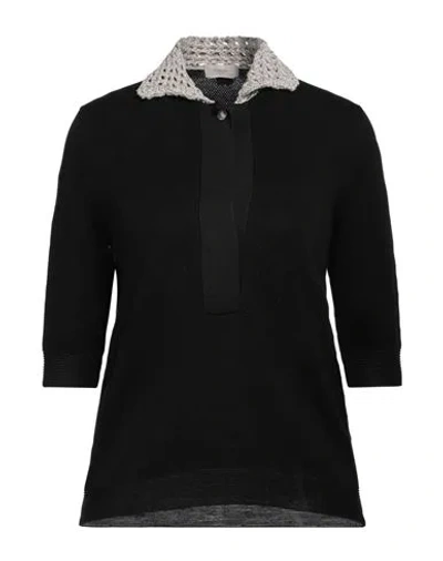 Agnona Woman Sweater Black Size S Silk, Cotton