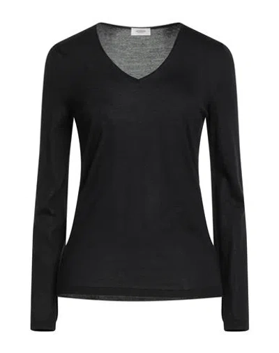 Agnona Woman Sweater Black Size Xl Cashmere, Wool, Silk