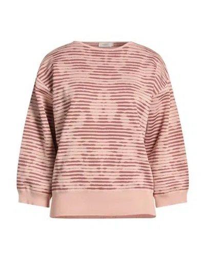 Agnona Woman Sweater Blush Size S Silk, Cotton In Multi