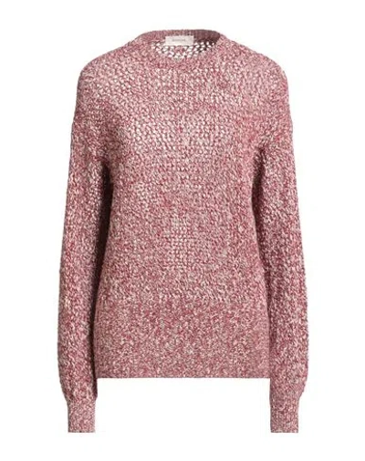 Agnona Woman Sweater Brick Size Xl Wool, Cashmere In Pink