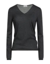 Agnona Woman Sweater Charcoal Size M Cashmere, Wool, Silk In Gray