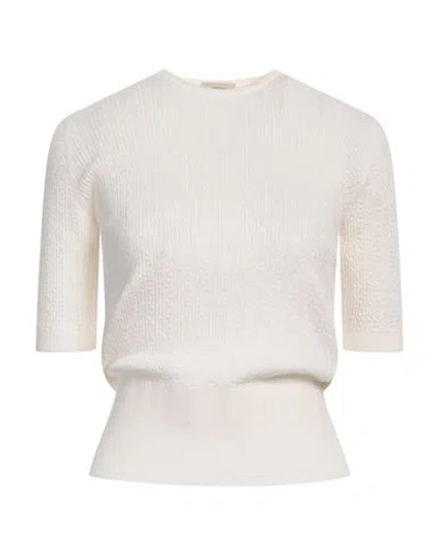 Agnona Woman Sweater Cream Size M Cotton, Cashmere