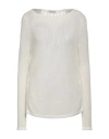 Agnona Woman Sweater Ivory Size L Cashmere, Silk In White