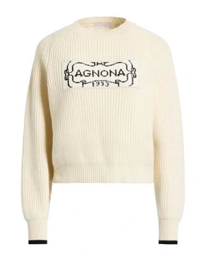 Agnona Woman Sweater Ivory Size S Cashmere In Neutral