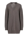 Agnona Woman Sweater Khaki Size Xl Cashmere, Metal