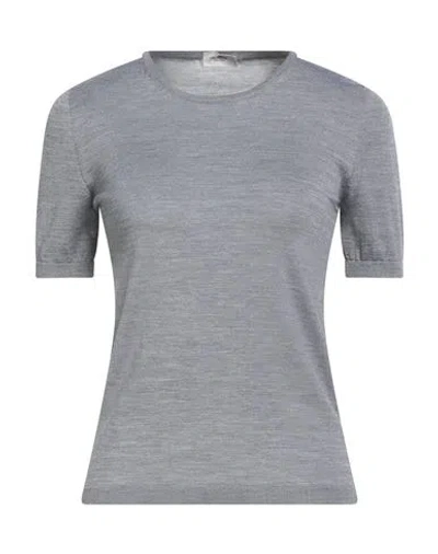 Agnona Woman Sweater Light Grey Size L Cashmere, Wool, Silk In Gray