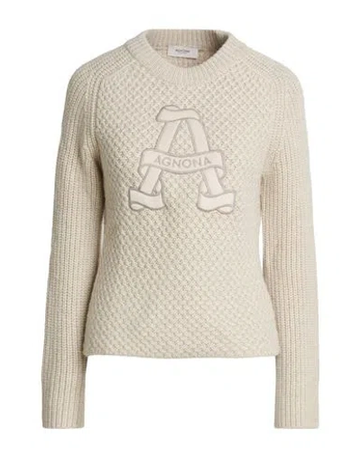 Agnona Woman Sweater Light Grey Size S Cashmere In Neutral