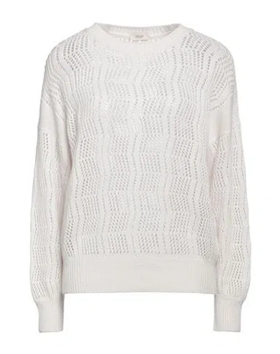Agnona Woman Sweater Light Grey Size S Cashmere, Linen, Metal