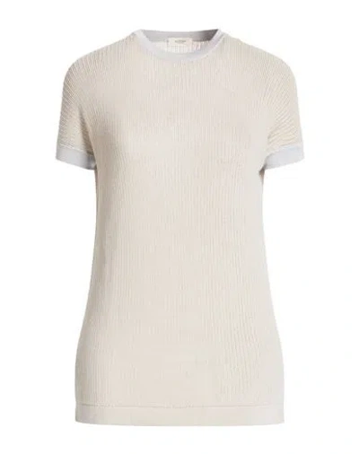 Agnona Woman Sweater Light Grey Size S Cashmere, Silk In Neutral