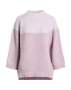 Agnona Woman Sweater Lilac Size S Cashmere, Silk In Pink