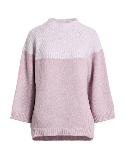 Agnona Woman Sweater Lilac Size S Cashmere, Silk In Pink