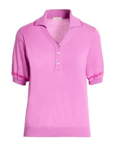 Agnona Woman Sweater Mauve Size S Cashmere, Polyamide, Cupro In Purple