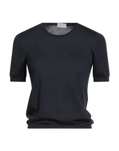 Agnona Woman Sweater Midnight Blue Size Xl Cashmere, Wool, Silk