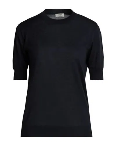 Agnona Woman Sweater Navy Size Xs Cashmere, Silk In Black