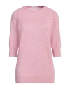 Agnona Woman Sweater Pink Size M Cashmere, Silk, Hemp