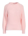 Agnona Woman Sweater Pink Size Xl Wool, Cashmere In Pink
