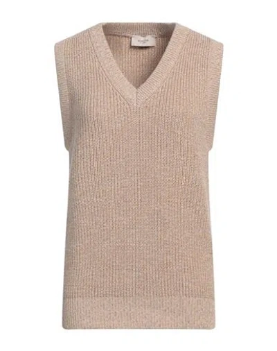Agnona Ribbed Cotton And Cashmere-blend Sweater Vest In Neutral