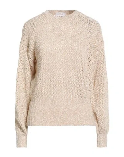 Agnona Woman Sweater Sand Size Xs Wool, Cashmere In Nude