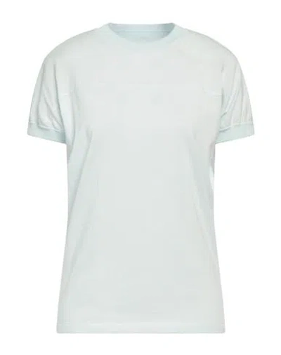 Agnona Woman Sweater Sky Blue Size M Cotton, Polyamide, Elastane