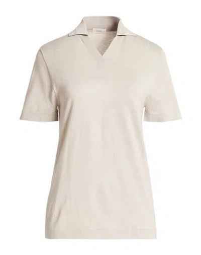 Agnona Woman Sweater Taupe Size L Silk, Cotton In Neutral