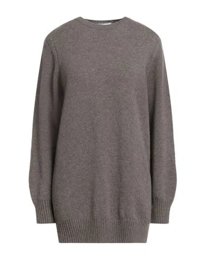 Agnona Woman Sweater Taupe Size Xl Cashmere In Gray