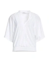 Agnona Woman Sweater White Size S Cotton In White