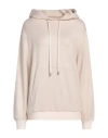 Agnona Woman Sweatshirt Beige Size L Cotton, Silk