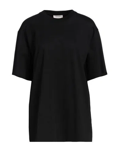 Agnona Woman T-shirt Black Size Xxl Cotton, Metal